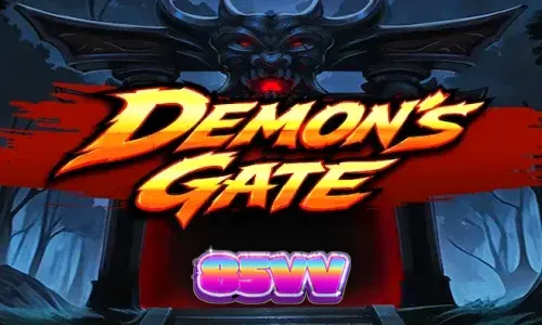 Interface do slot Demon's Gate com runas brilhantes e design sombrio